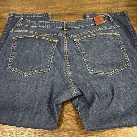 Aviator Jeans Men's‎ Size 40x28 Dark Stretch Straight Fit - Picture 1 of 6